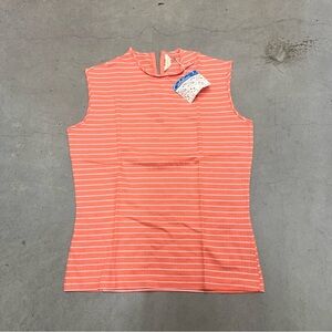 Vintage Orange and white striped Catalina sportswear top 1960s size L